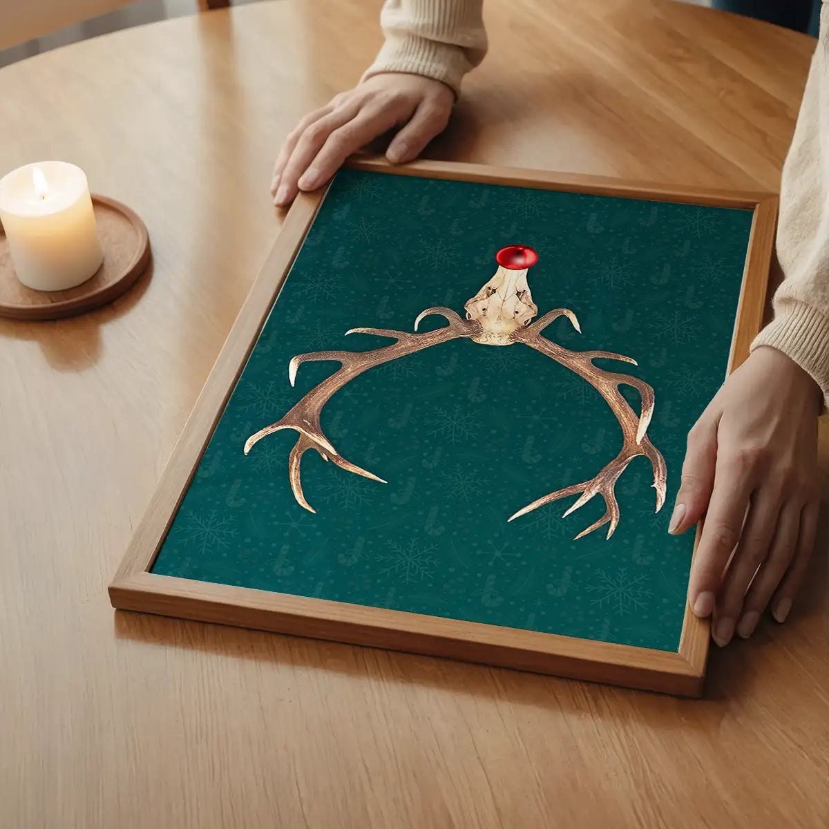 Rudolph Skull Print