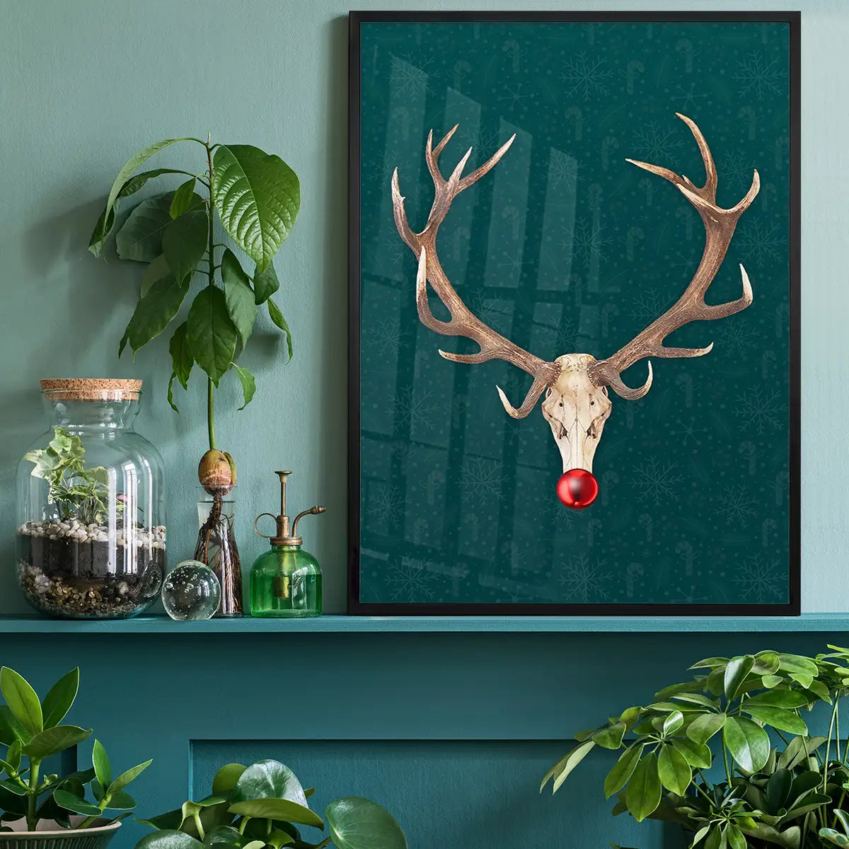 Rudolph Skull Print