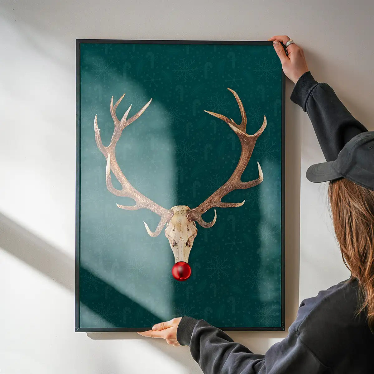 Rudolph Skull Print