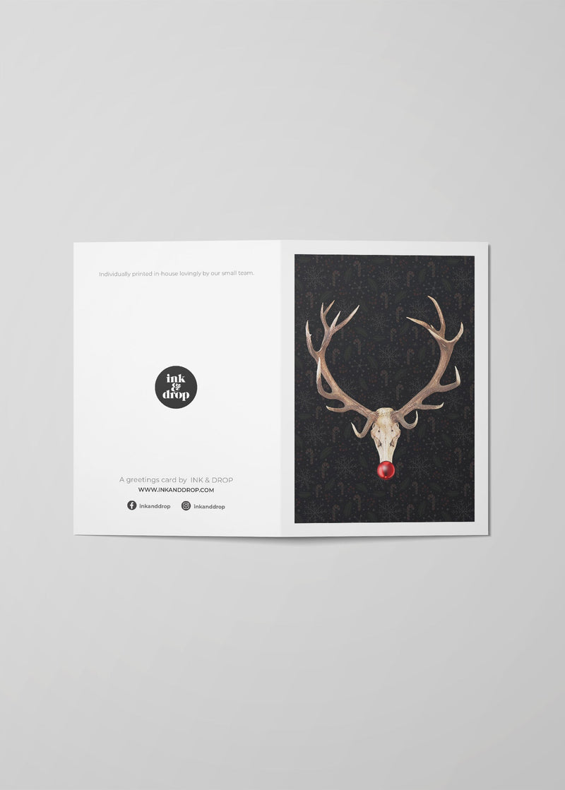 Reindeer Skull A6 Christmas Greetings Card