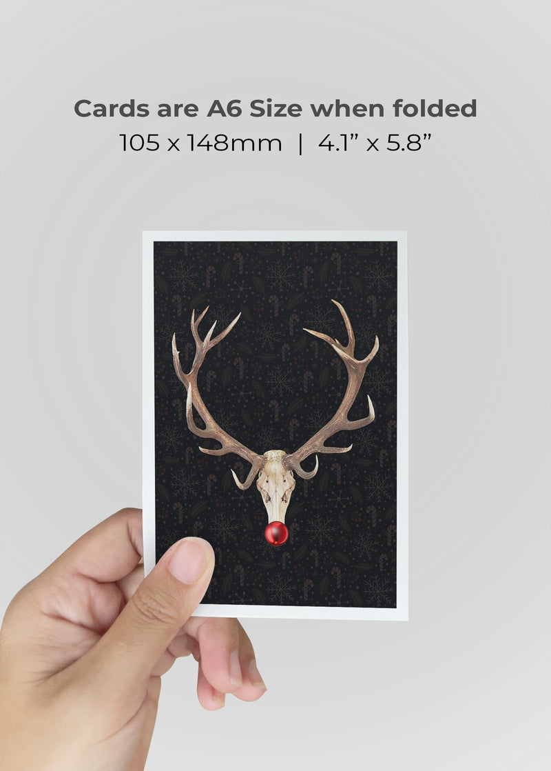 Reindeer Skull A6 Christmas Greetings Card