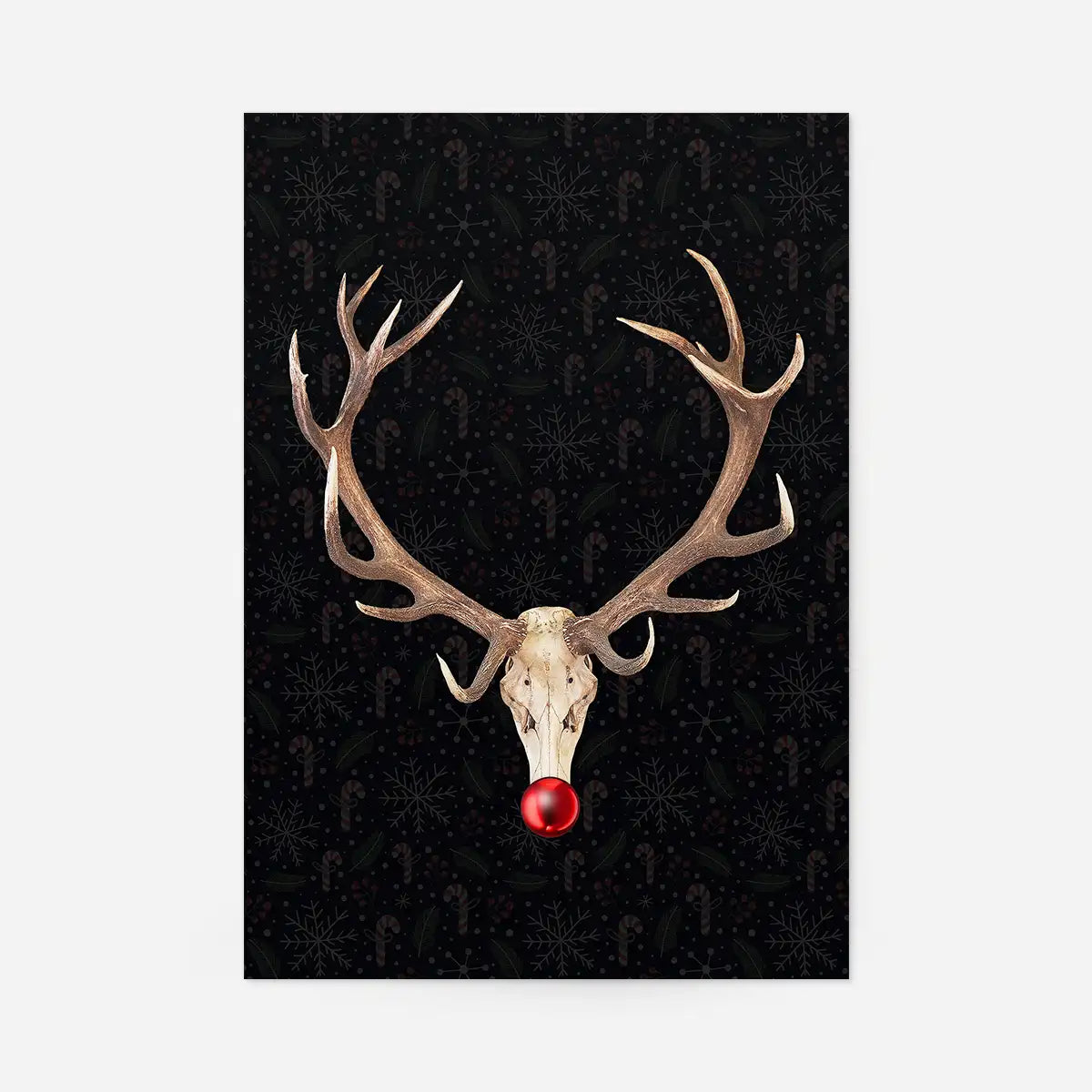 Rudolph Skull Print Black