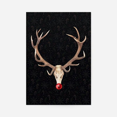 Rudolph Skull Print Black