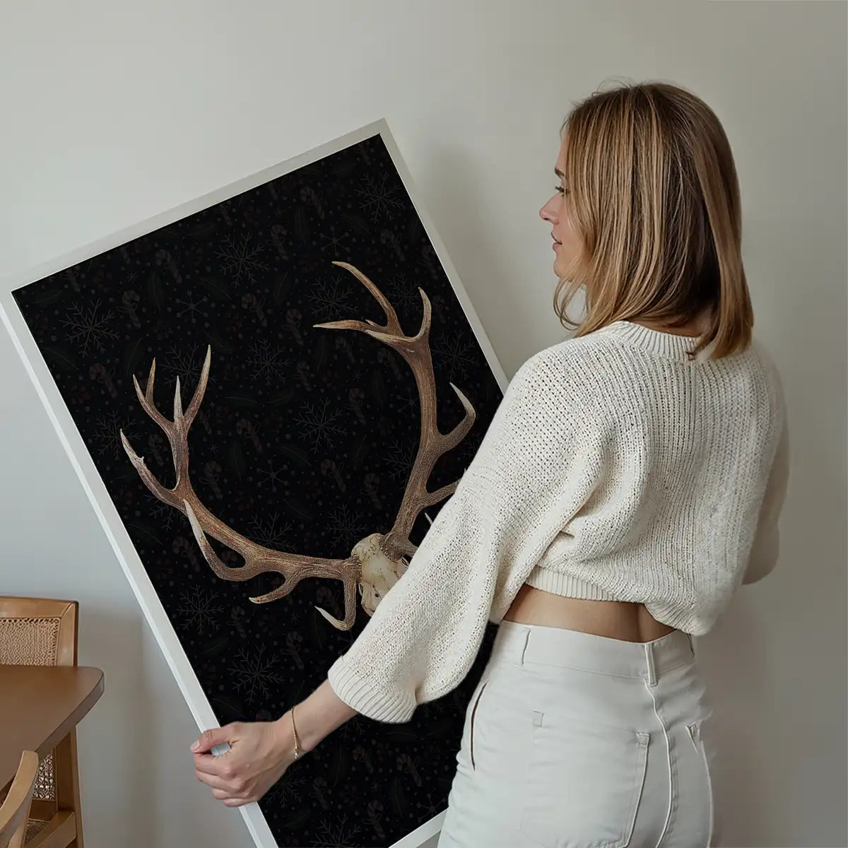 Rudolph Skull Print Black