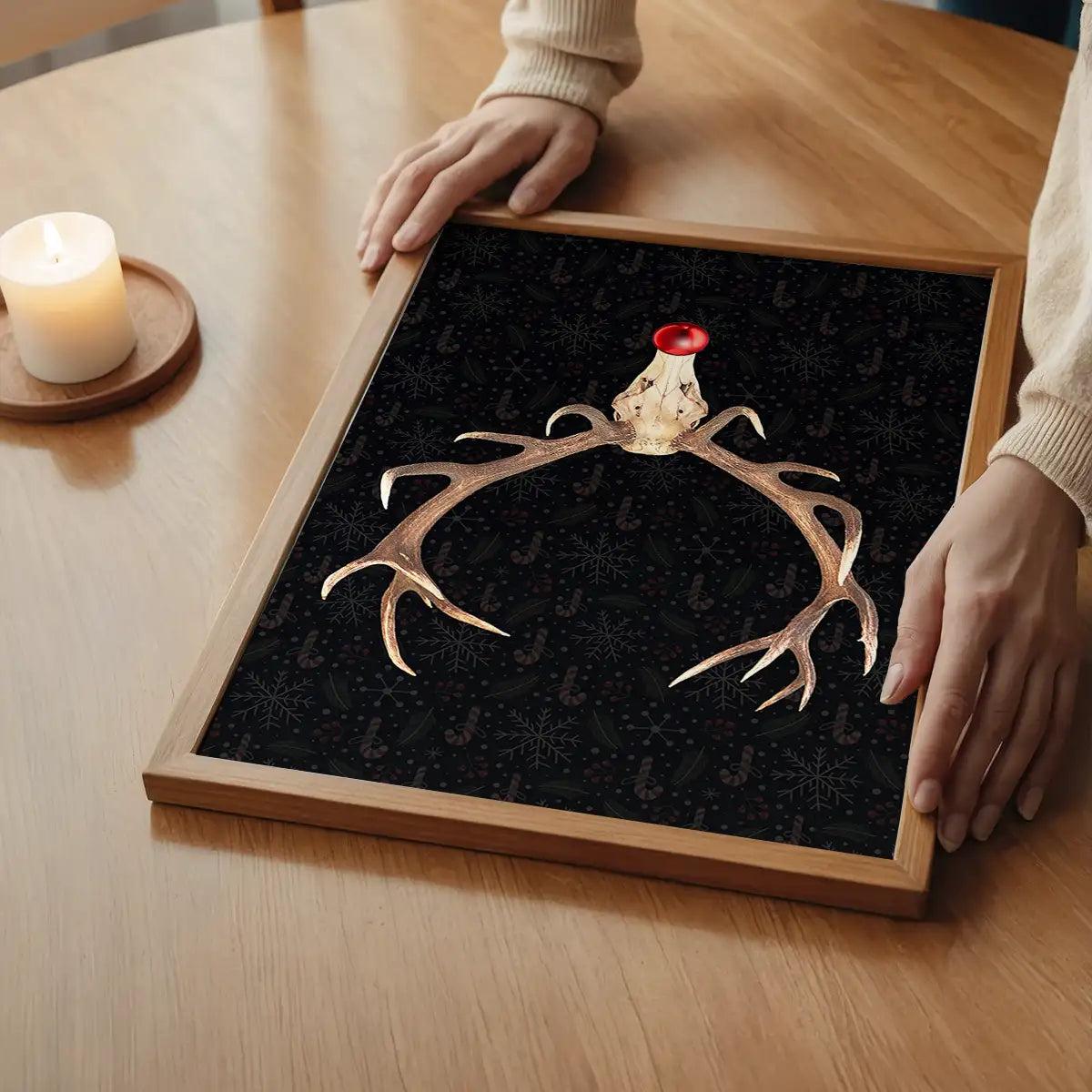 Rudolph Skull Print Black
