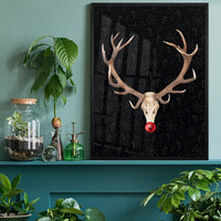 Rudolph Skull Print Black