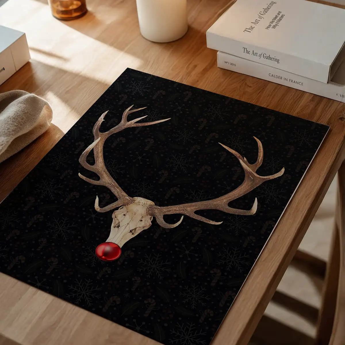 Rudolph Skull Print Black