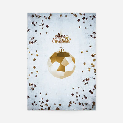 Golden Bauble Merry Christmas Print