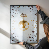 Golden Bauble Merry Christmas Print