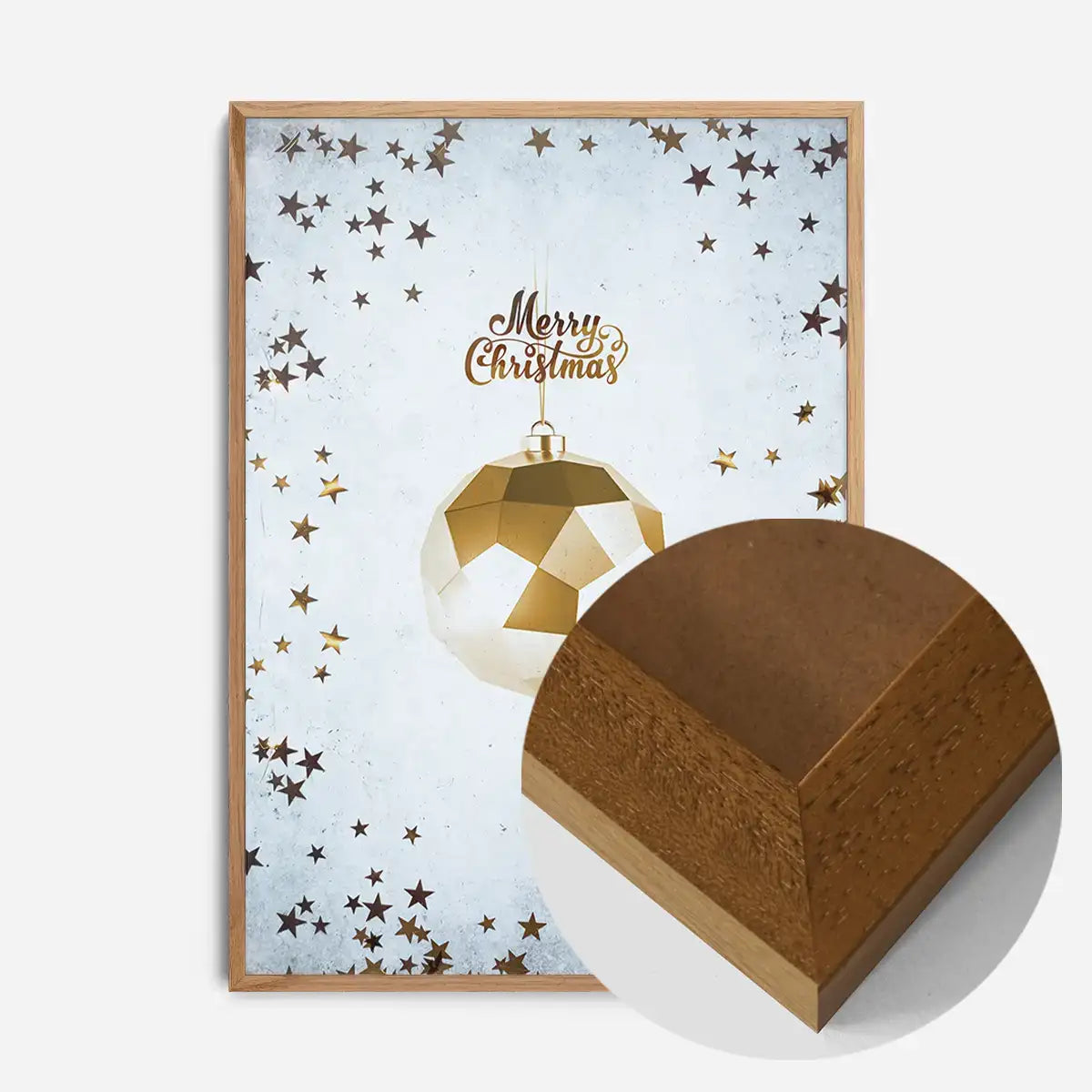 Golden Bauble Merry Christmas Print