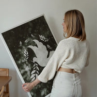 White Peace Dove Christmas Print
