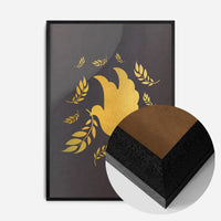 Gold Peace Dove Christmas Print