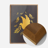 Gold Peace Dove Christmas Print
