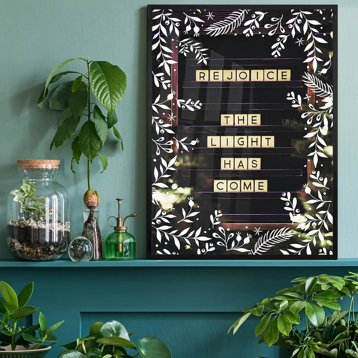 Rejoice Light Christmas Print