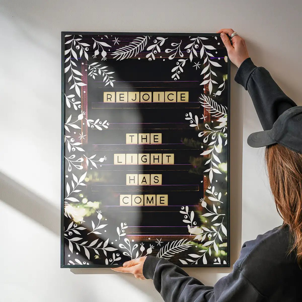 Rejoice Light Christmas Print