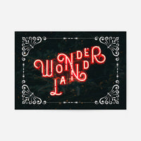 Wonderland Neon Christmas Print