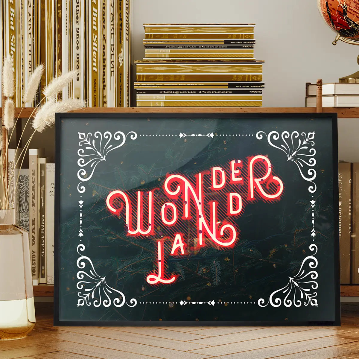 Wonderland Neon Christmas Print