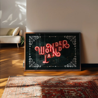 Wonderland Neon Christmas Print