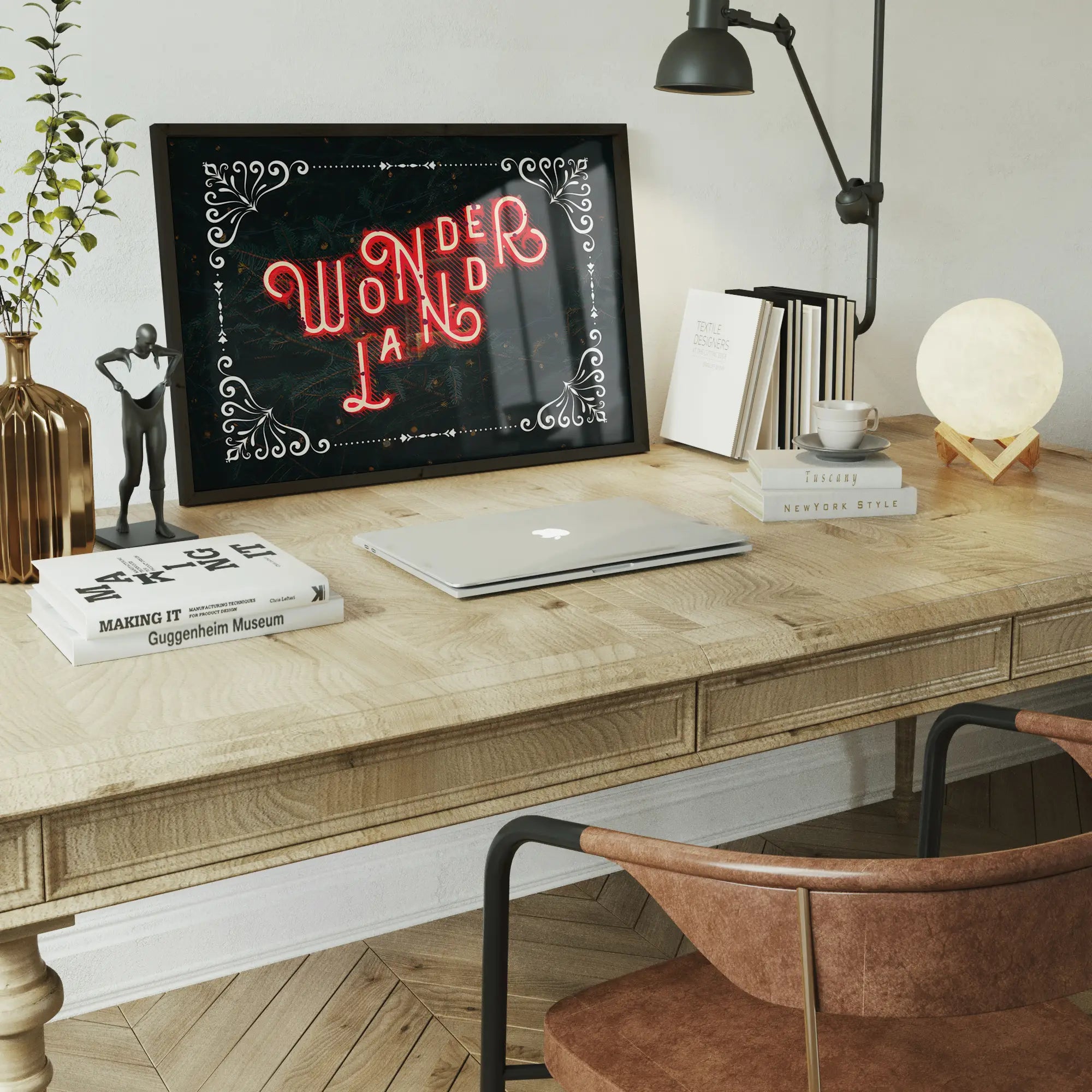 Wonderland Neon Christmas Print