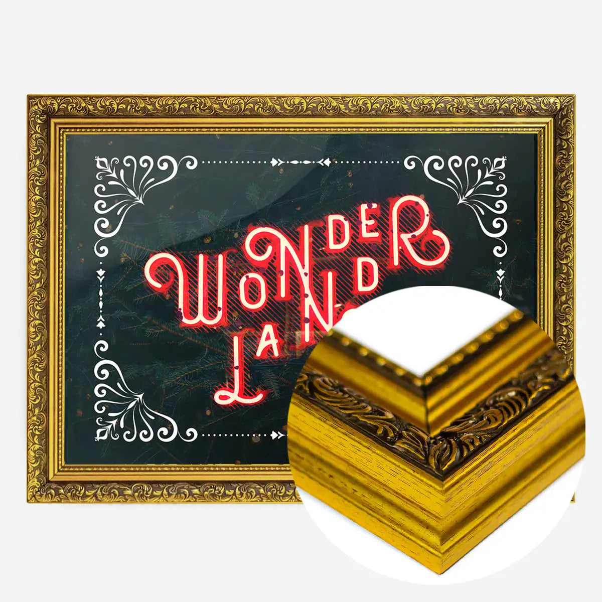 Wonderland Neon Christmas Print