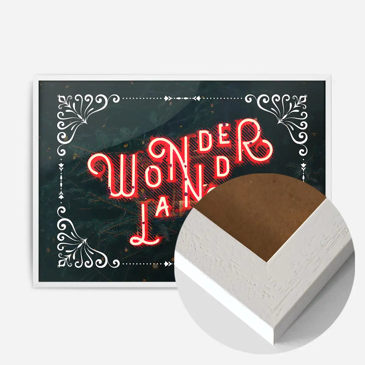 Wonderland Neon Christmas Print