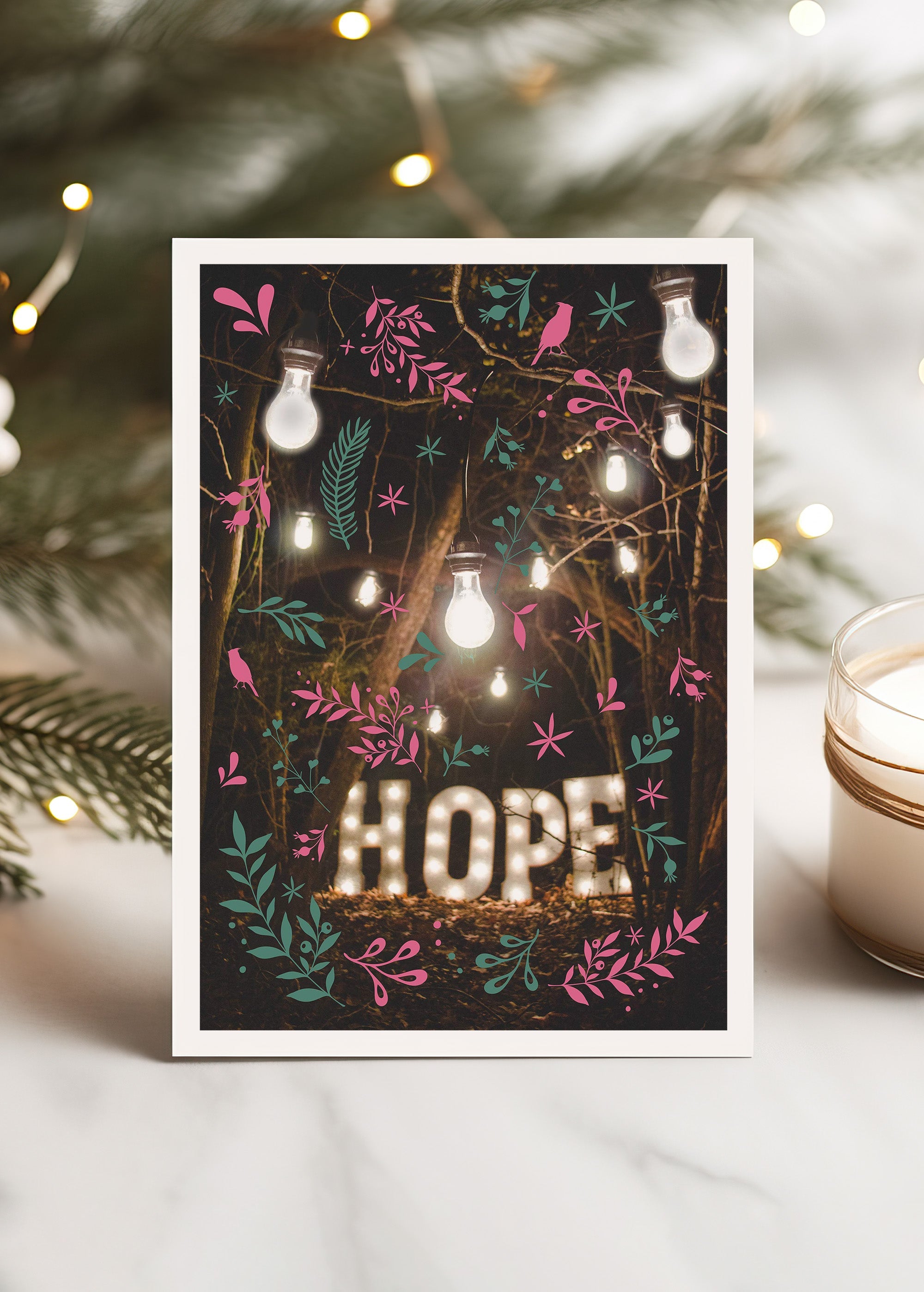 Hope Sign A6 Christmas Greetings Card