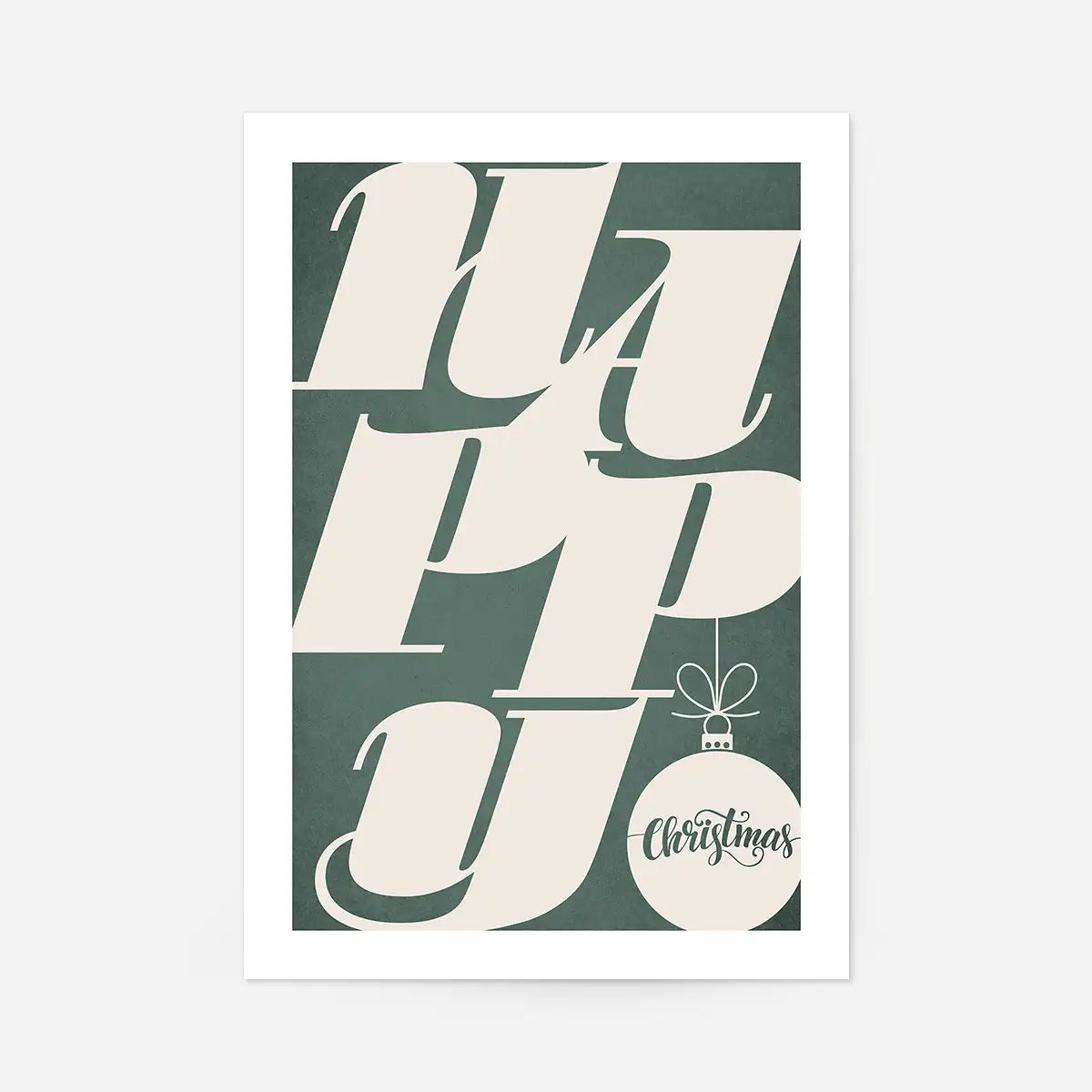 Happy Typography Christmas Print