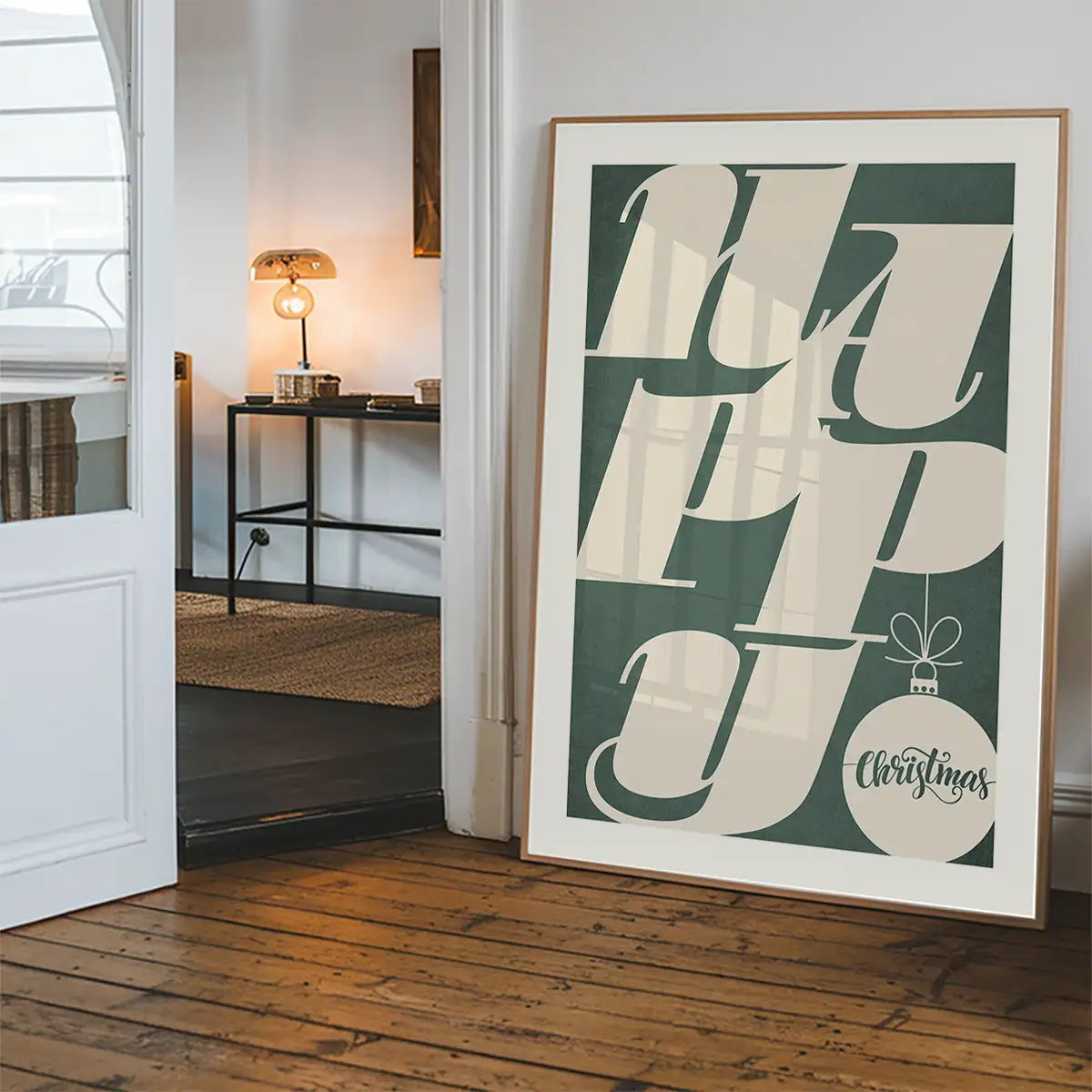 Happy Typography Christmas Print