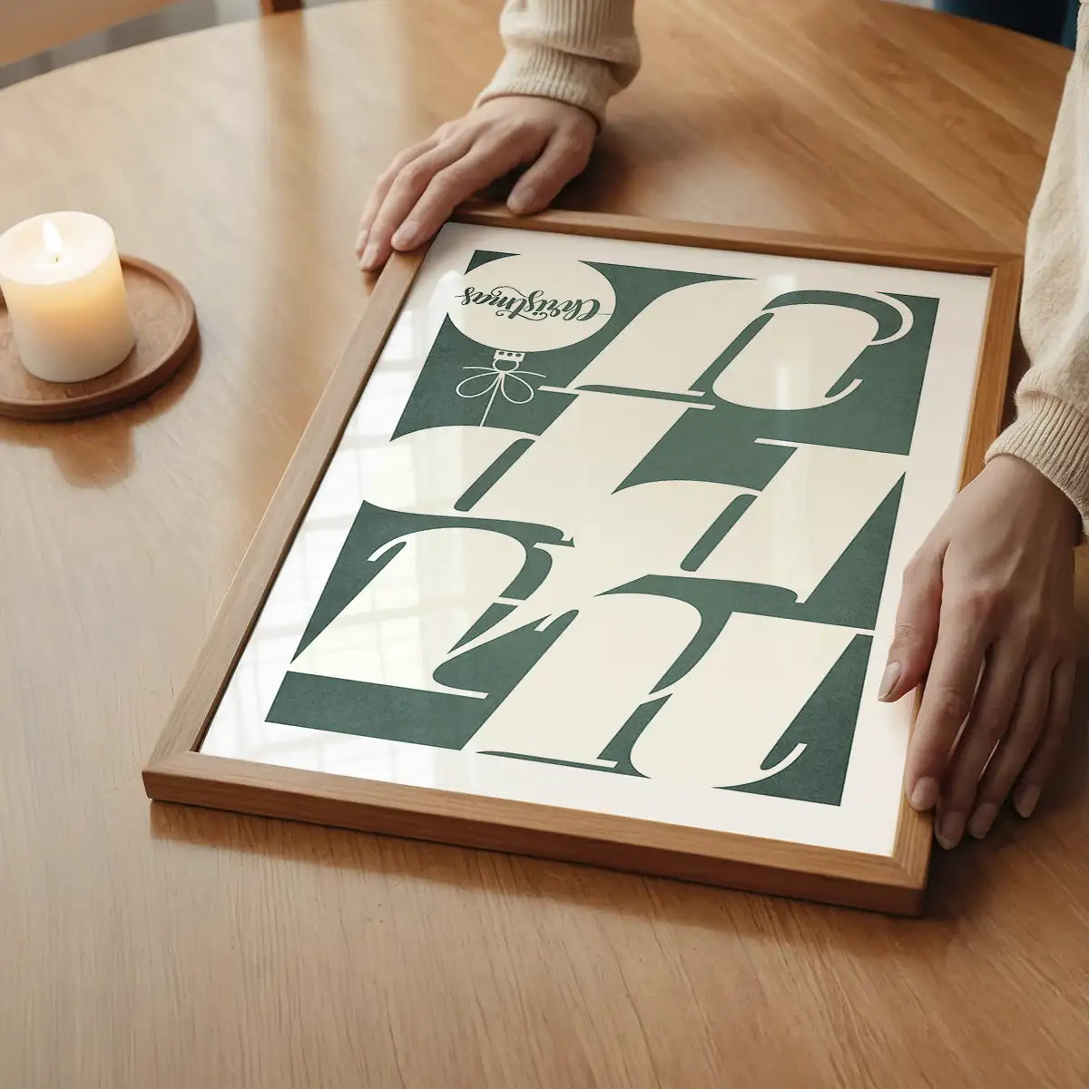 Happy Typography Christmas Print
