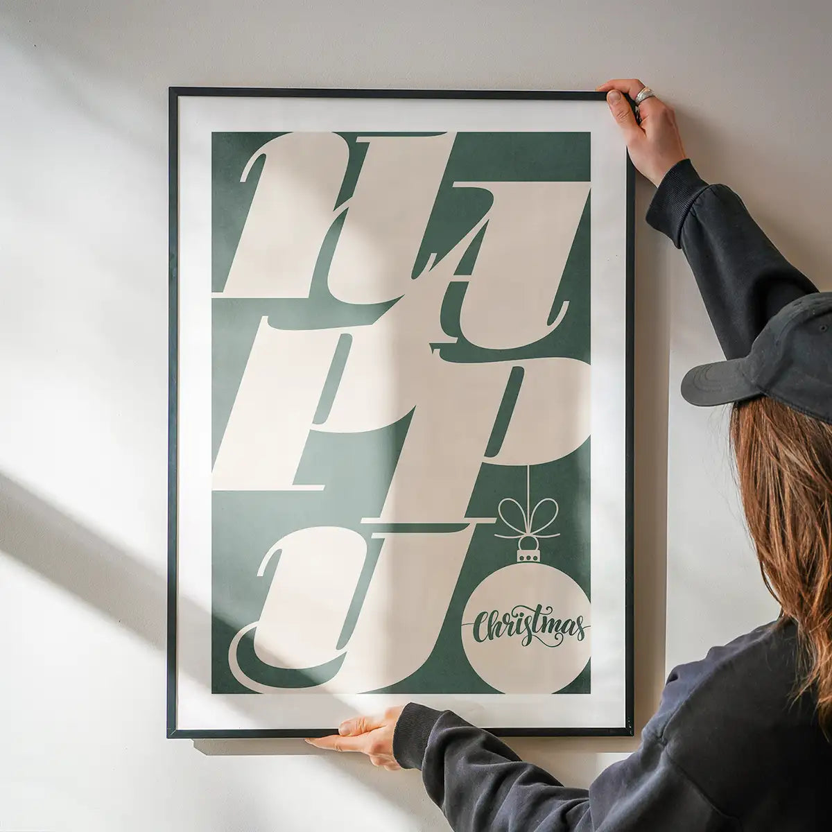 Happy Typography Christmas Print