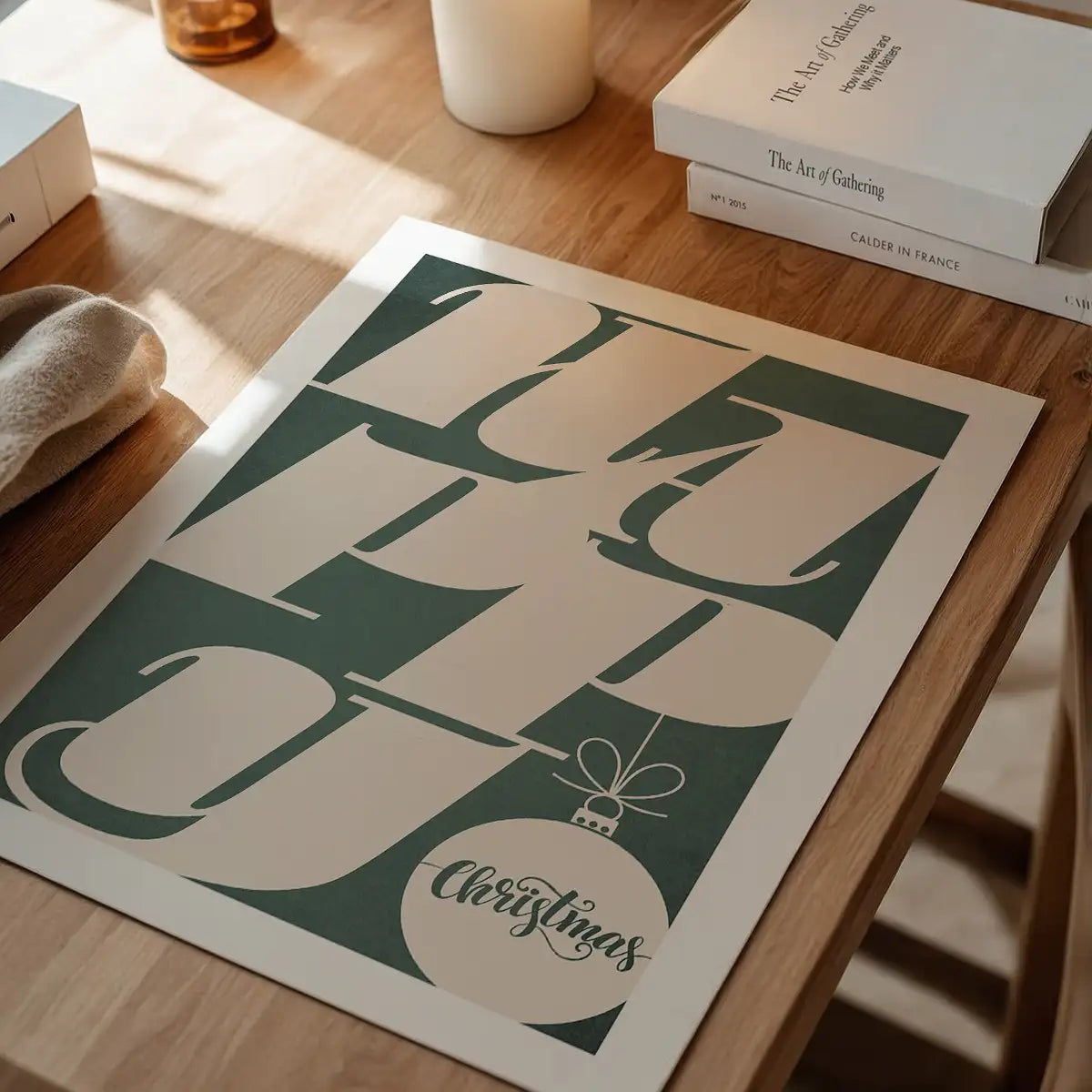 Happy Typography Christmas Print