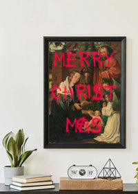 Nativity Spraypaint Christmas Print