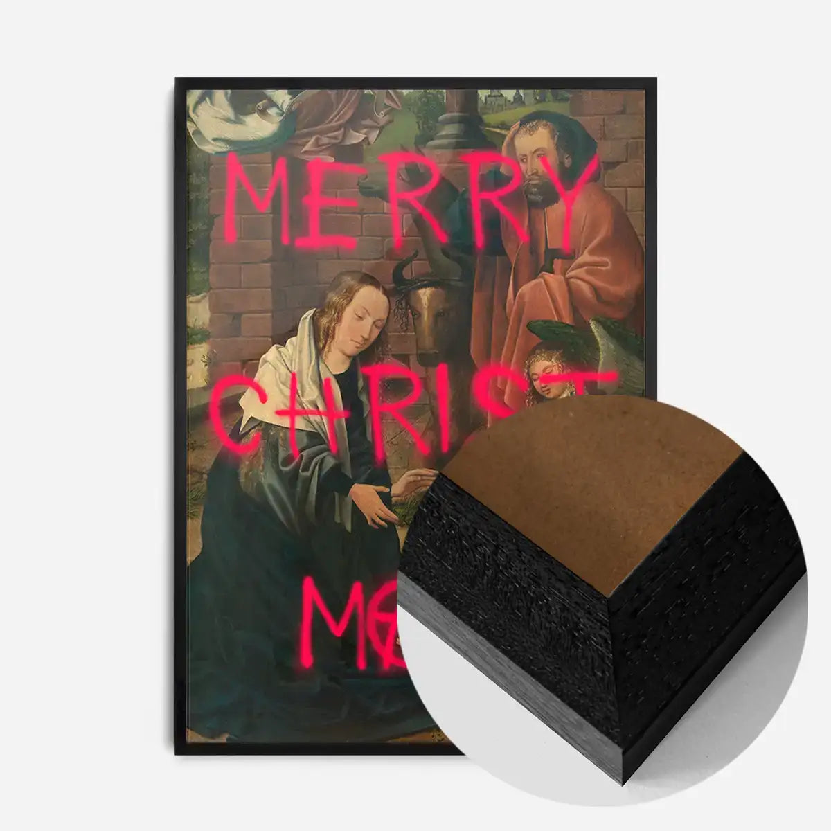 Nativity Spraypaint Christmas Print