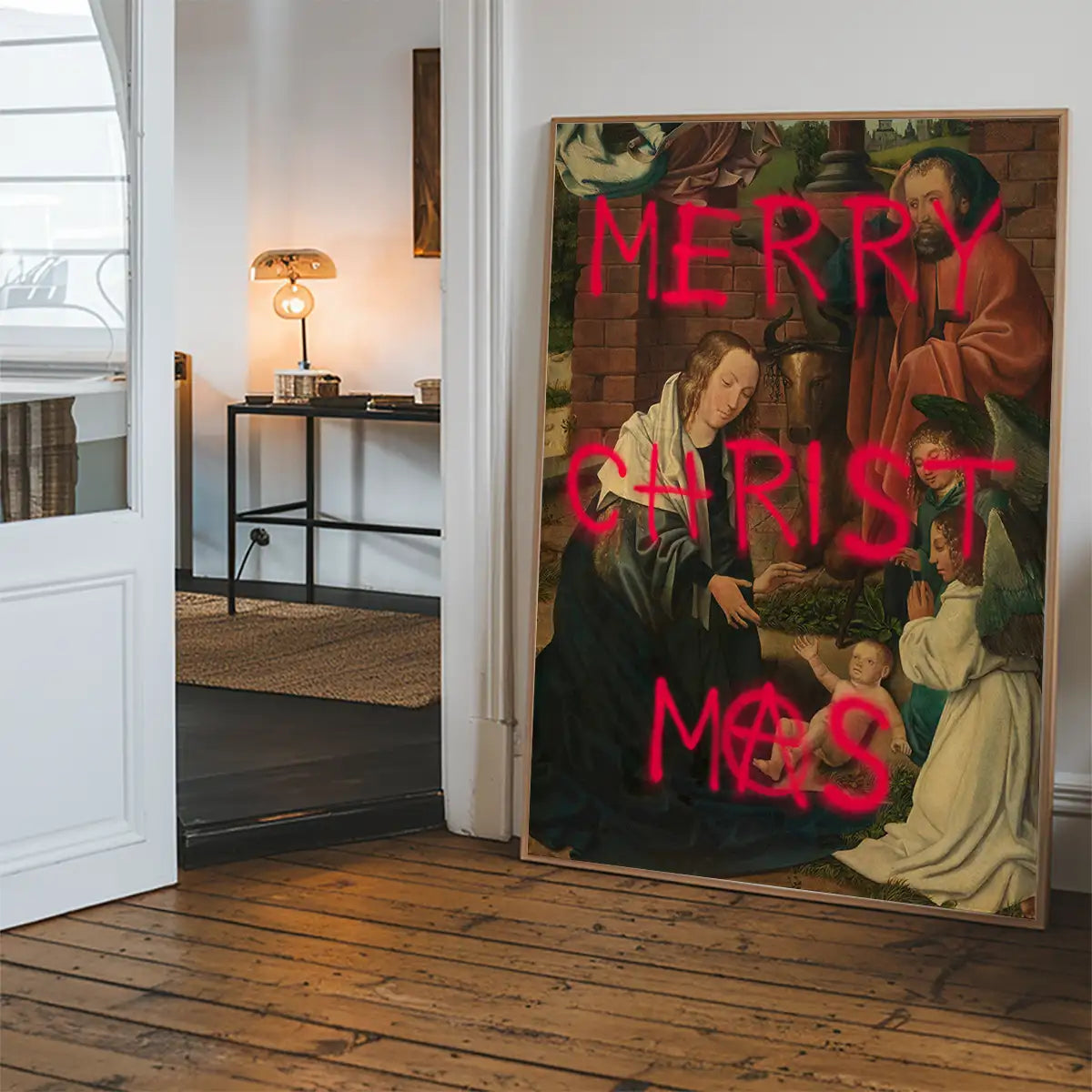 Nativity Spraypaint Christmas Print