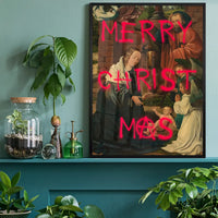Nativity Spraypaint Christmas Print