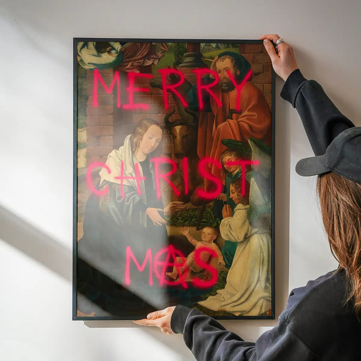 Nativity Spraypaint Christmas Print
