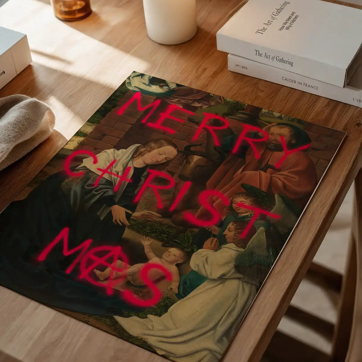 Nativity Spraypaint Christmas Print
