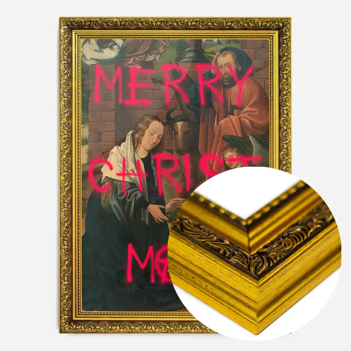 Nativity Spraypaint Christmas Print