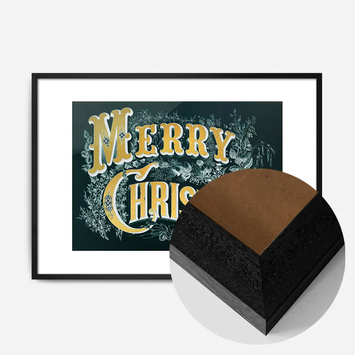 Gold Lettering Christmas Print