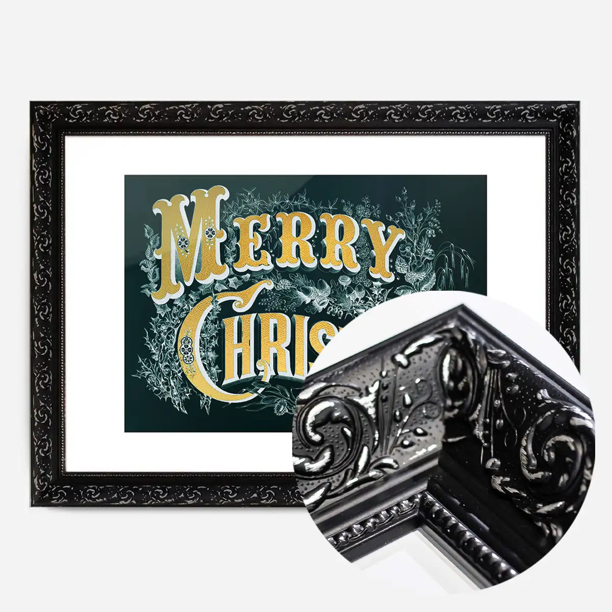 Gold Lettering Christmas Print