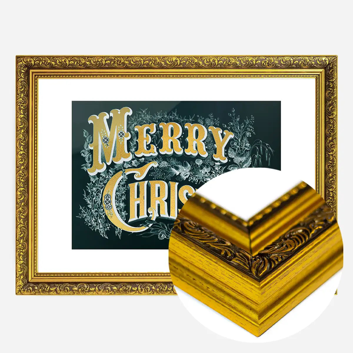Gold Lettering Christmas Print