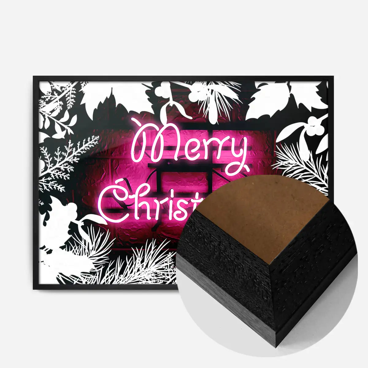 Pink Neon Christmas Print