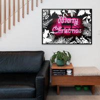 Pink Neon Christmas Print
