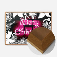 Pink Neon Christmas Print
