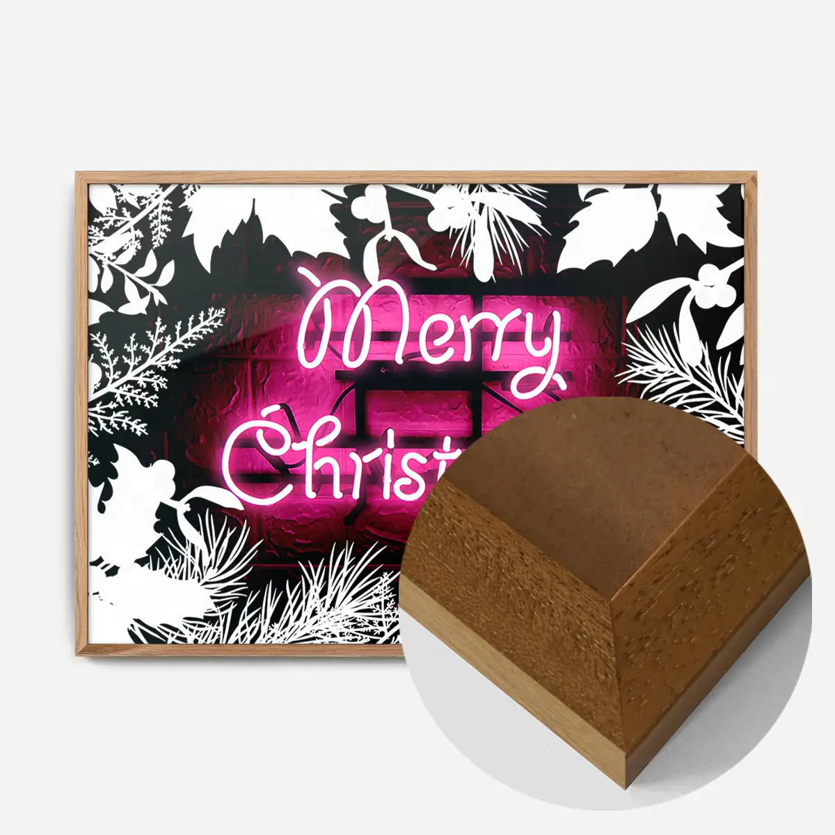 Pink Neon Christmas Print
