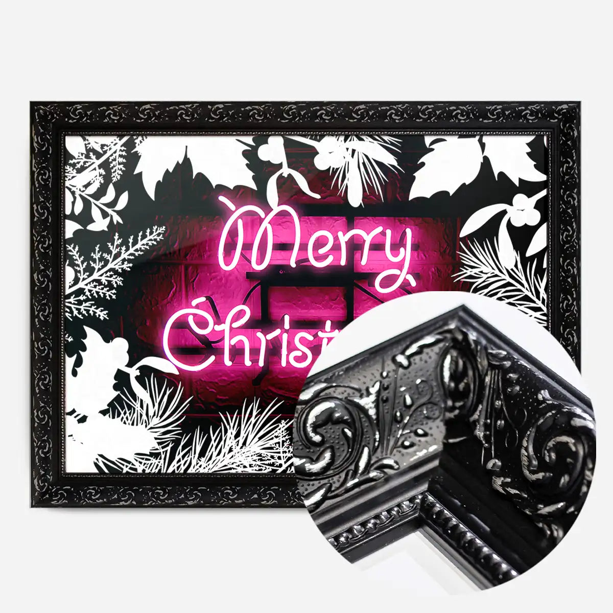 Pink Neon Christmas Print