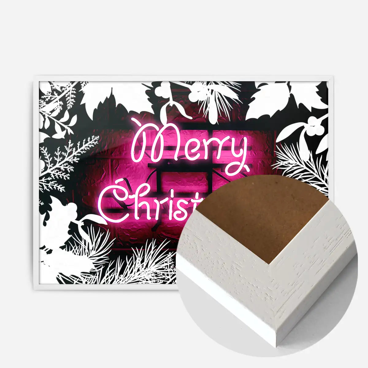 Pink Neon Christmas Print