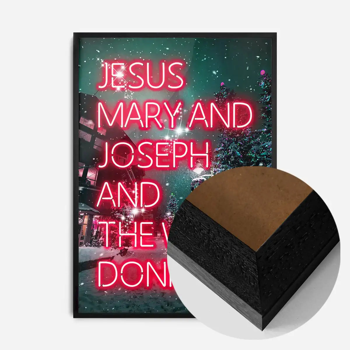 Jesus, Mary, Joseph & The Wee Donkey Christmas Print