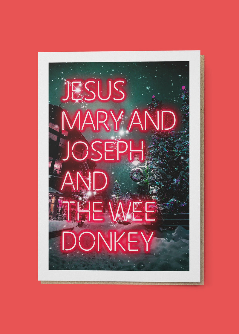 Wee Donkey A6 Christmas Greetings Card