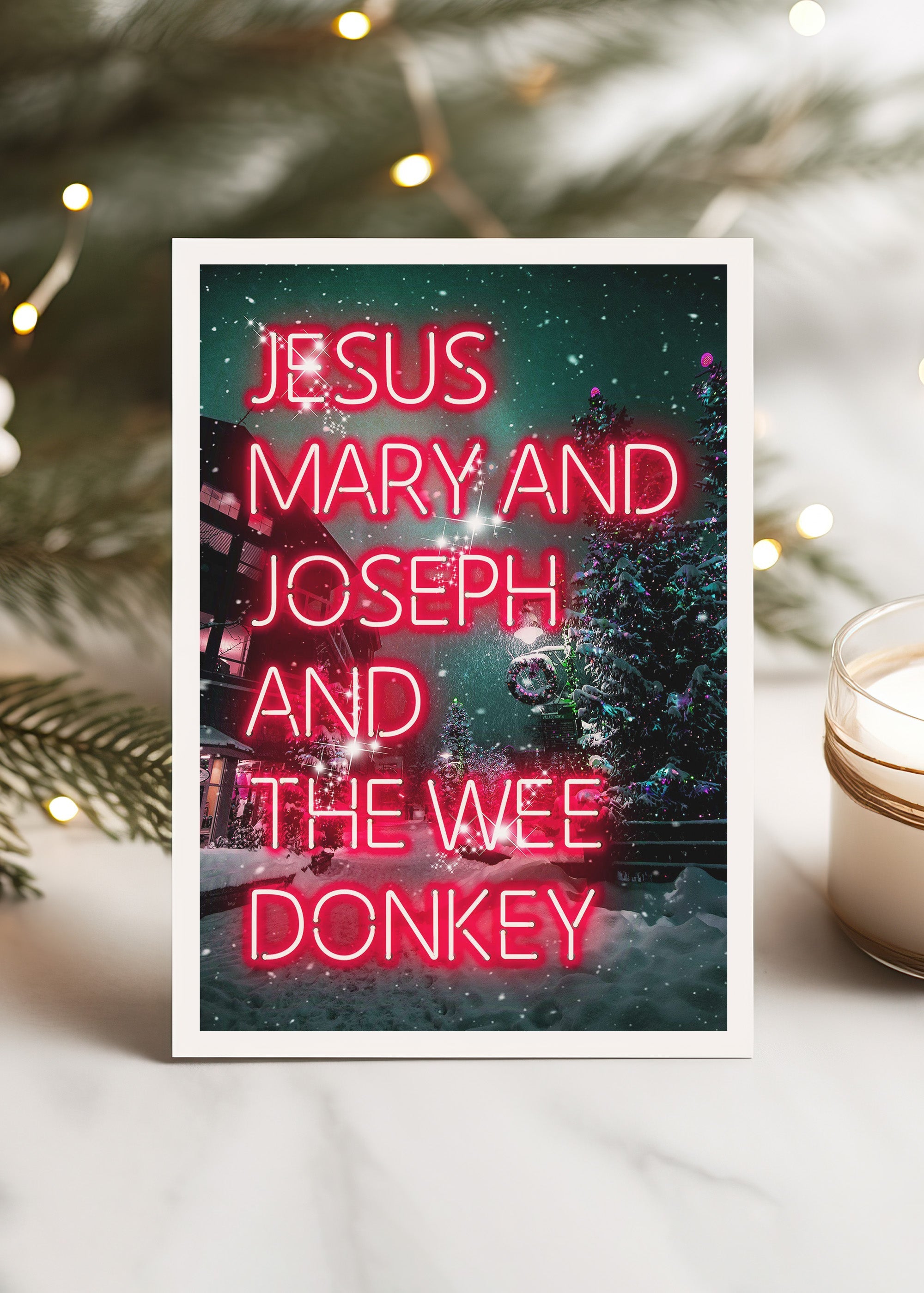 Wee Donkey A6 Christmas Greetings Card